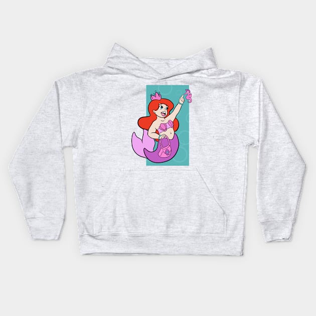 Little Mermaid Girl Kids Hoodie by JXG